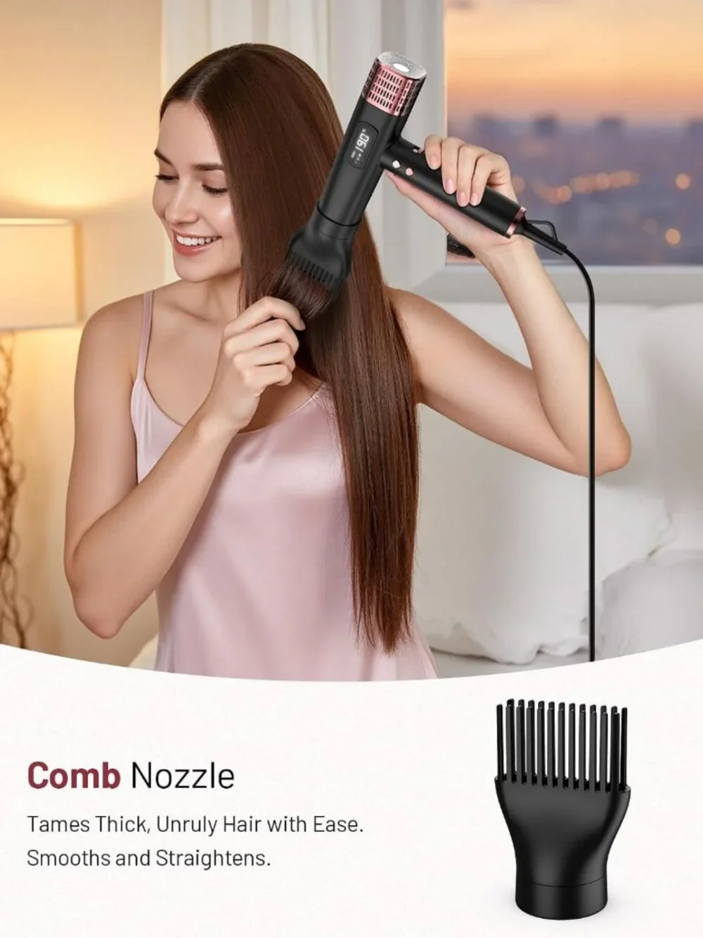 Compact Travel Hair Dryer with Diffuser, Lightweight Dual Voltage Blow Dryer